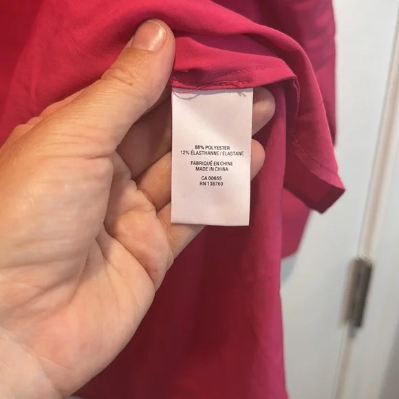 461 Willow and thread bright pink hidden button, button up blouse - Picture 7 of 8